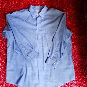 BROOKS BROTHERS Never Worn Blue Houndstooth Button Down. 171/2-4/5